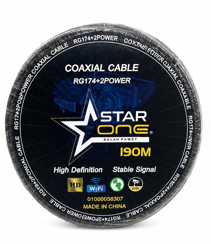 COAXIAL CABLE 190 M  RG174+2POWE