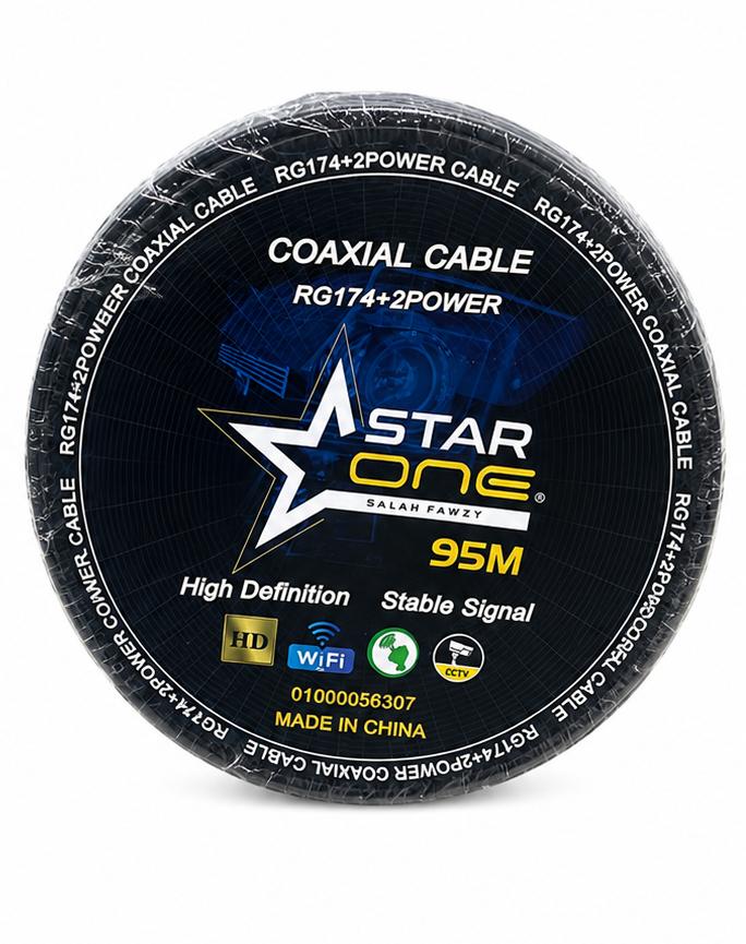 COAXIAL CABLE90M RG174+2POWE